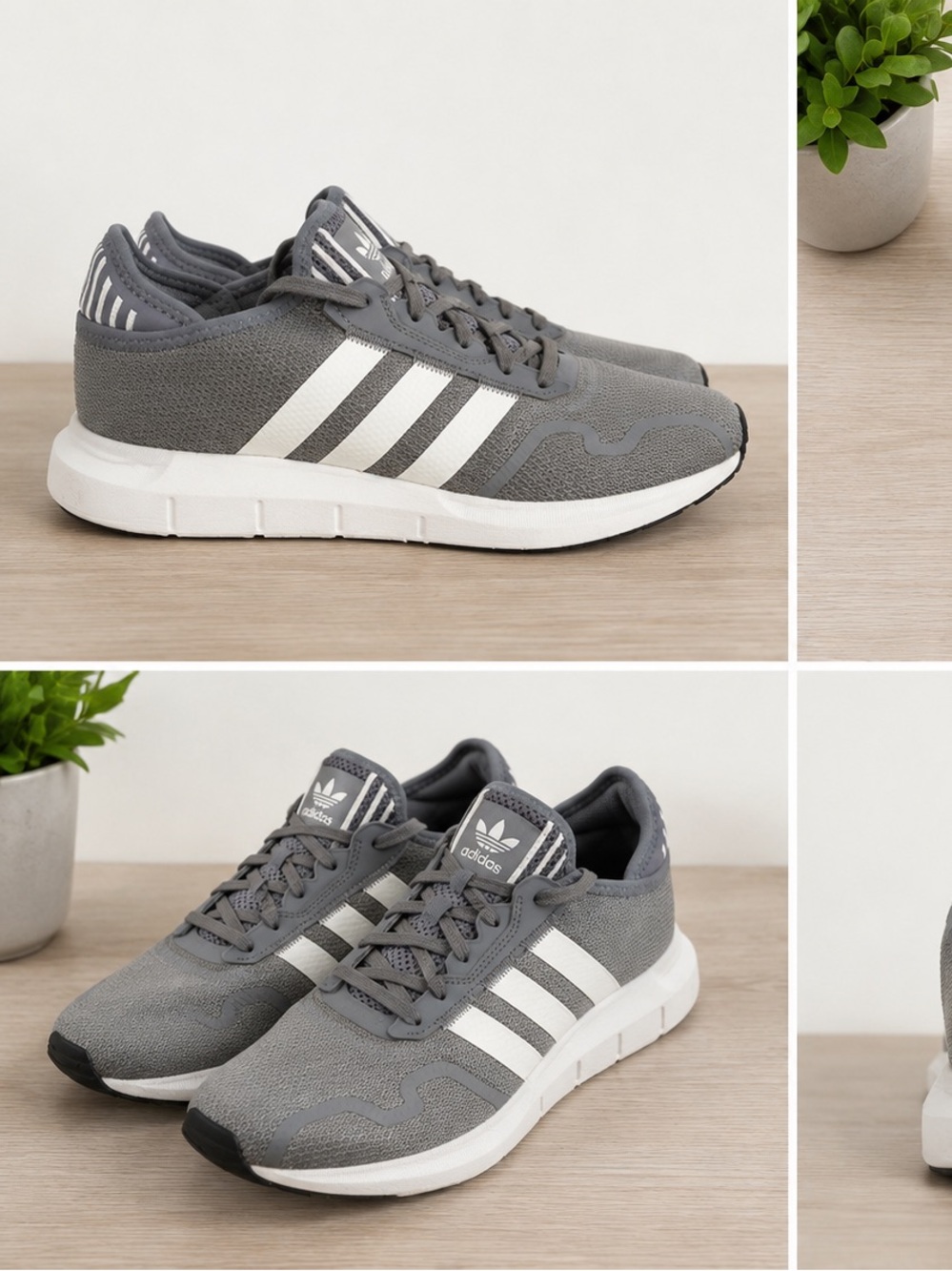 adidas Men’s Gray & White Casual Sneakers 9.5